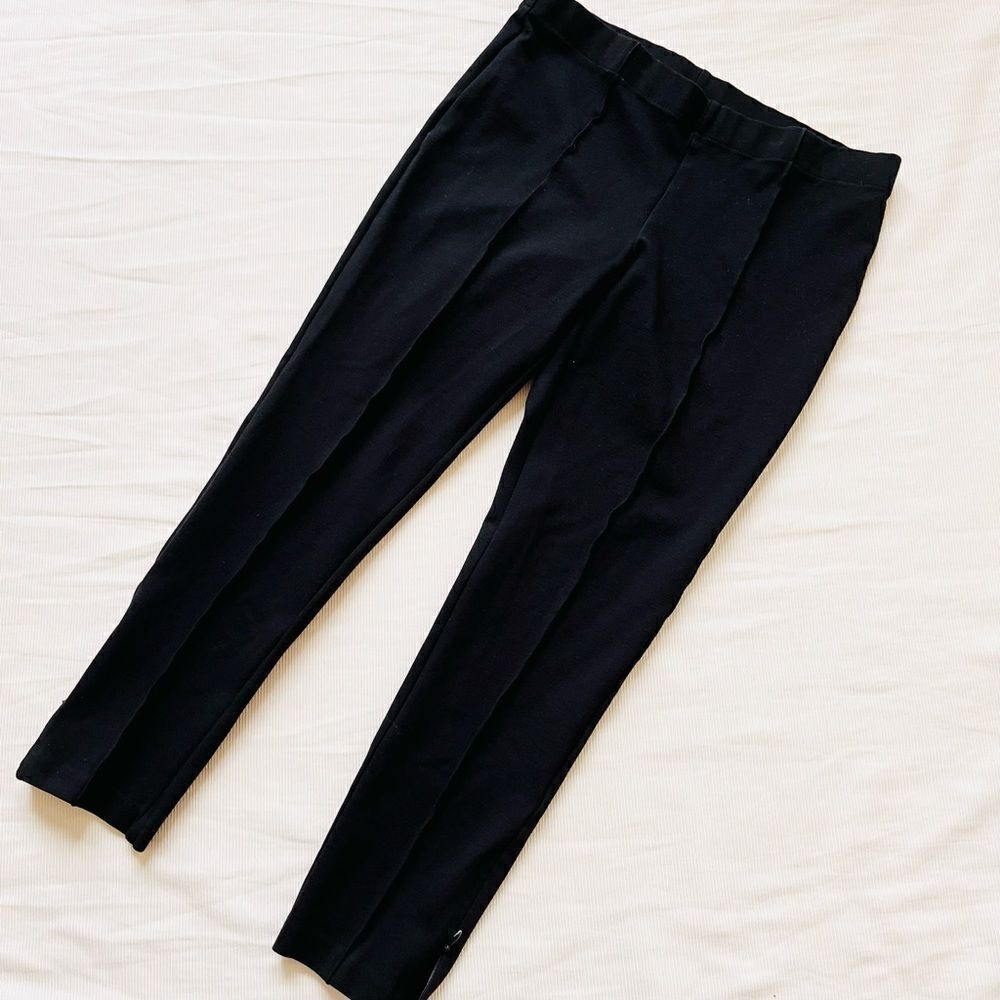 Talbots Womens Pants Career Casual Fashion Skinny Ankle Crop Flat Black P Pre-ow